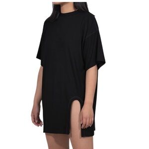 Tracksuitbae High Leg Cutout Dress / 3X Black